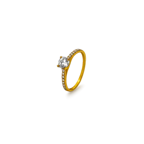 916 YELLOW GOLD PRESTIGE SOLITAIRE RING
