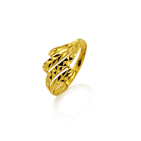 916 YELLOW GOLD TWISTED ELEGANCE RING