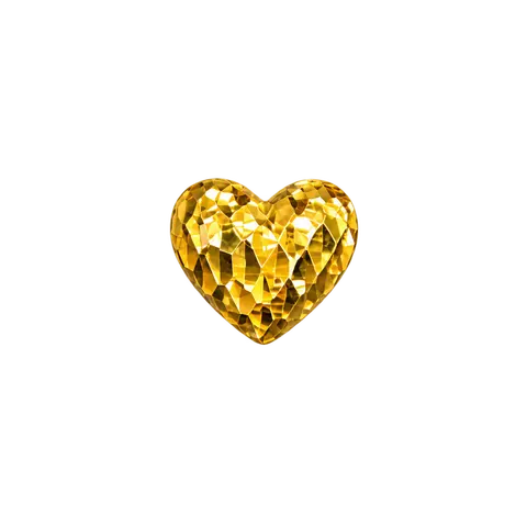 916 GOLD BEAD & CHARMS SPARKLING YELLOW HEART image 1