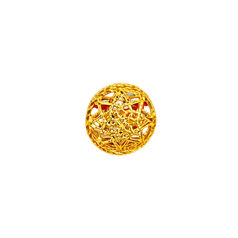 916 GOLD BEAD & CHARMS BLOOMING SPHERE image 1