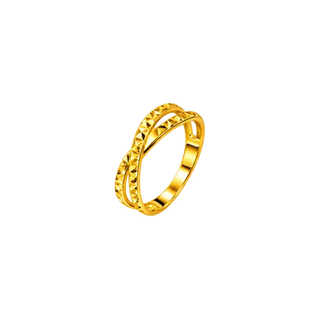 916 GOLD RING CROSSOVER image 1