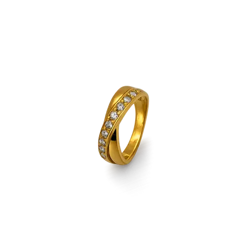 916 GOLD ZIRCON RING S10