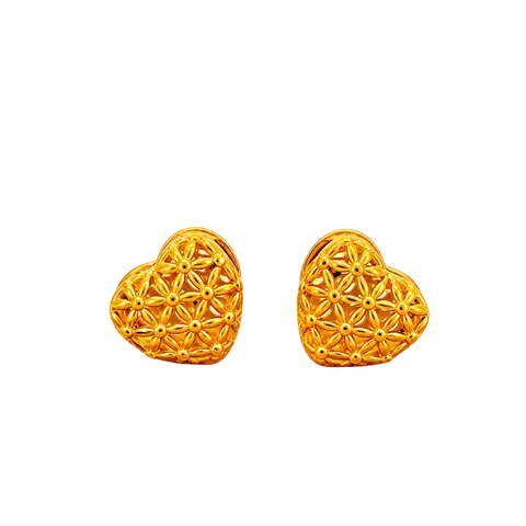916 GOLD BEAD & CHARMS LOVE HEART image 1