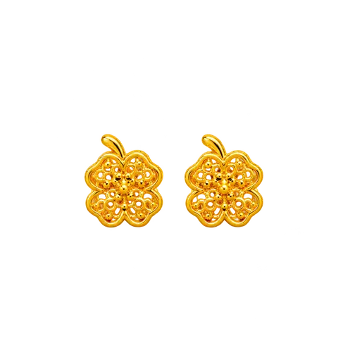916 GOLD BEAD & CHARMS FLOWERS — 0.17GM / 1CM
