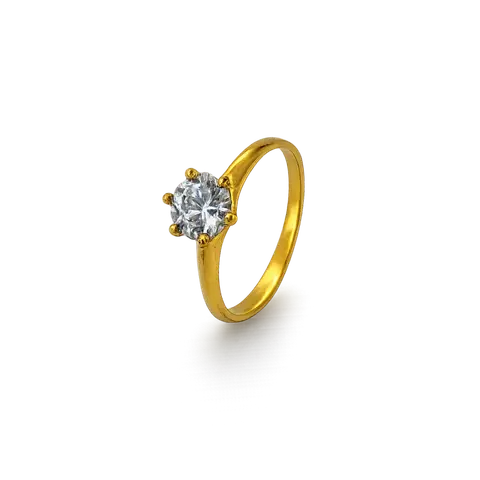 916  GOLD ZIRCON RING S14