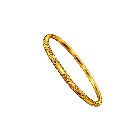 916 GOLD  BANGLE CLASSIC DIAMOND CUT image 1