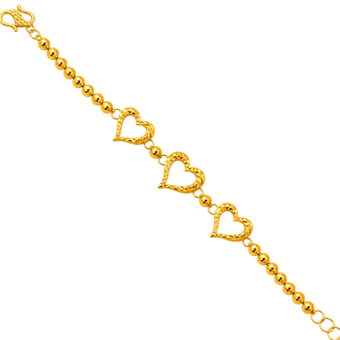 916 GOLD BRACELET BOBA LOVE HEART image 1