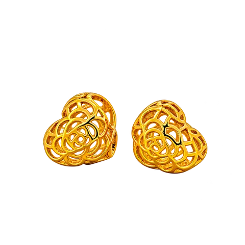 916 GOLD BEADS & CHARMS HEART ROSE image 1