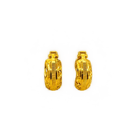 916 GOLD EARRING HOOP image 1