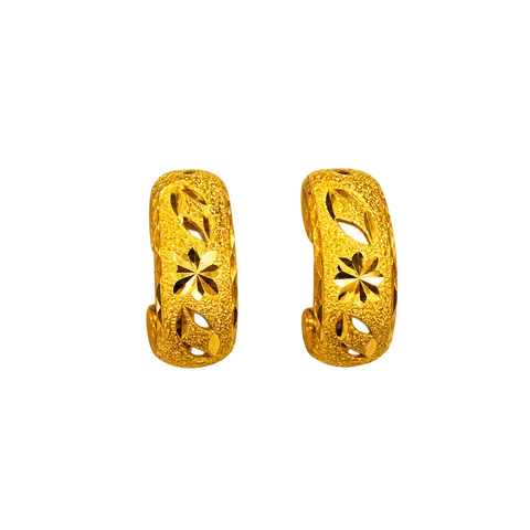 916 GOLD EARRING CLICK TOP image 1