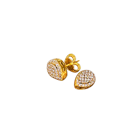 916 GOLD EARRING EYE DROP image 1