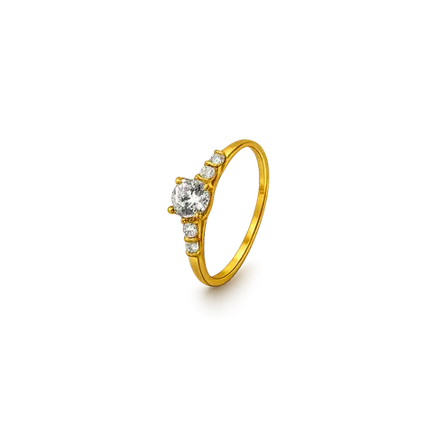 916 YELLOW GOLD TIMELESS SOLITAIRE RING