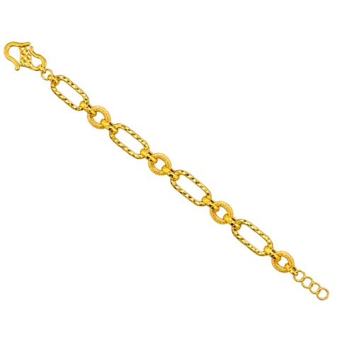 916 GOLD BRACELET YELLOW GOLD PAPER CLIP image 1