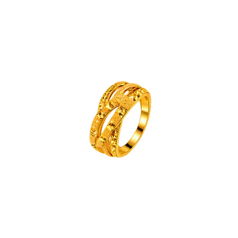 91G GOLD RING LUXURIOUS INTERWOVEN image 1