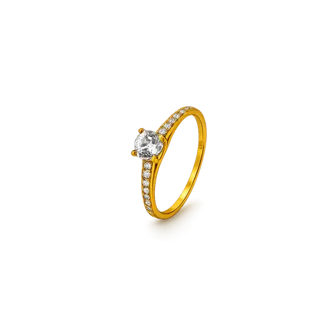 916 YELLOW GOLD CLASSIC SOLITAIRE RING