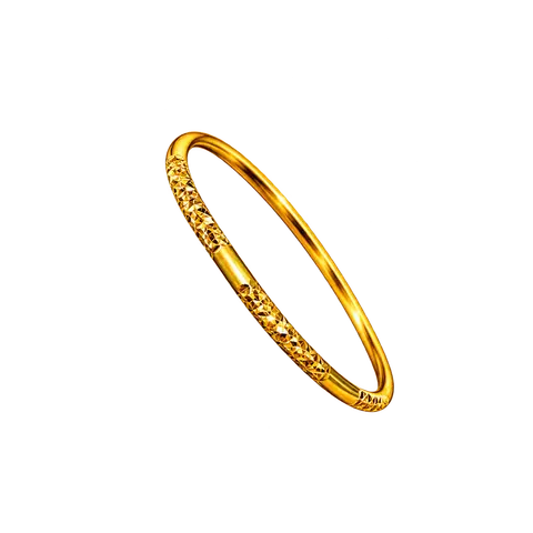 916 GOLD  BANGLE CLASSIC DIAMOND CUT — 3.44 / 5.4