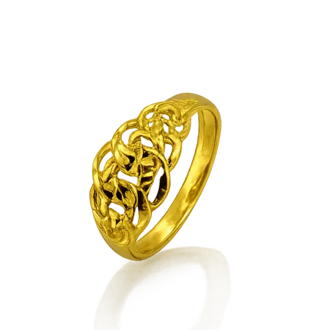 916 YELLOW GOLD INFINITY BLOOM RING