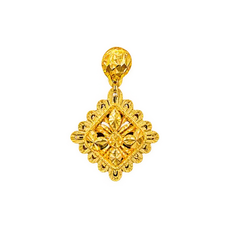 916 GOLD PENDANT FILIGREE RHOMBUS image 1
