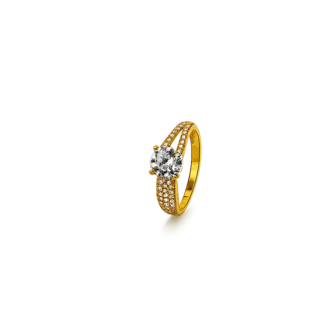 916 YELLOW GOLD DESTINY SOLITAIRE RING